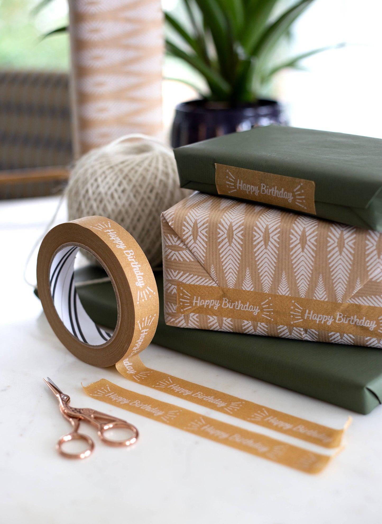 Happy Birthday Eco-Friendly Paper Tape 24mm