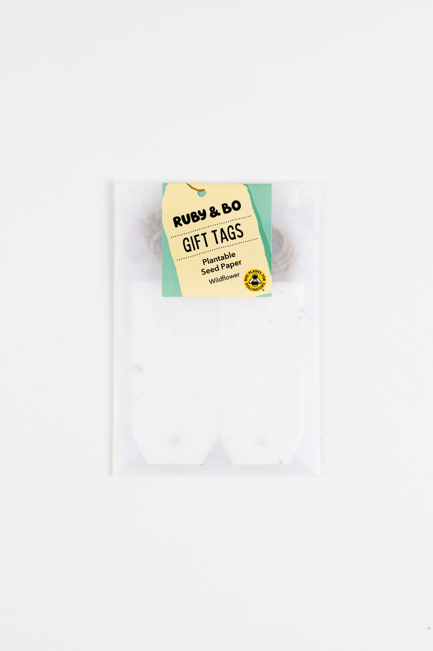 Handmade plantable gift tags with native British wildflower seeds and natural jute fasteners