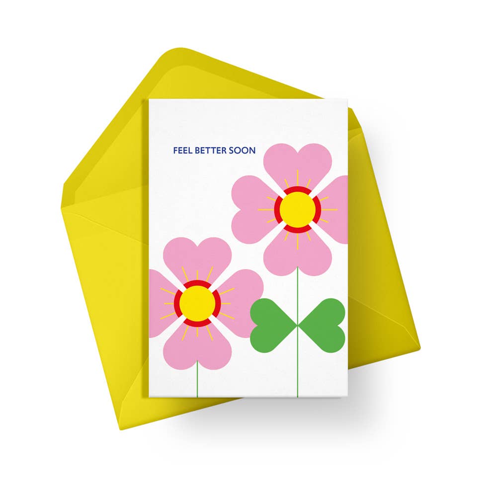 Eco-Friendly Feel Better Soon Card with Sunshine Yellow Envelope