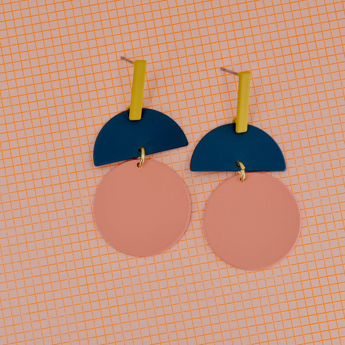 Eco-conscious colourful statement earrings