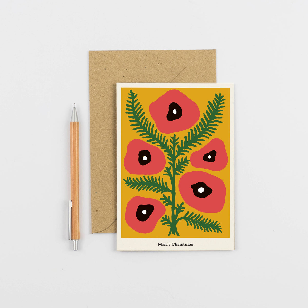 A6 Christmas plant card featuring a festive Christmas tree design