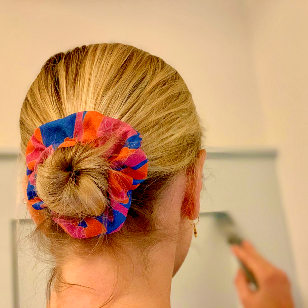 Sustainable Zero-Waste Hair Scrunchie Close-up