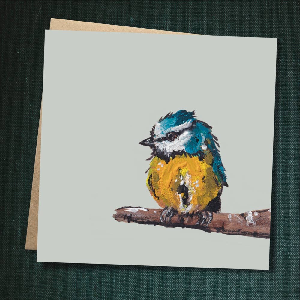 Sustainably sourced blank garden bird card with recycled kraft envelope