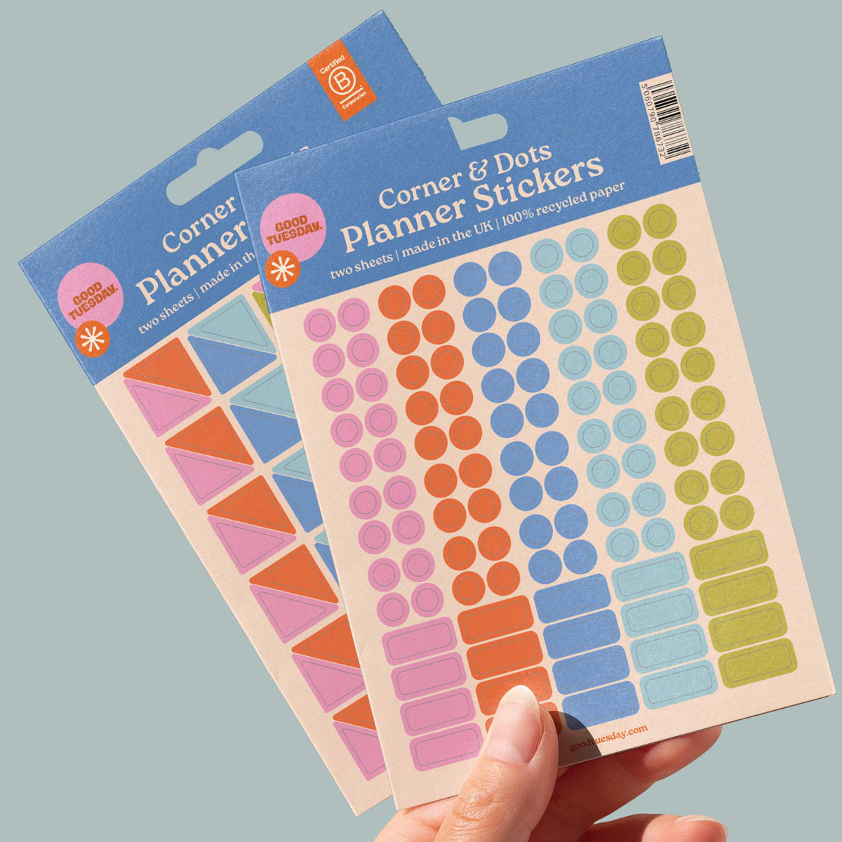 Visual planning stickers in bright colours