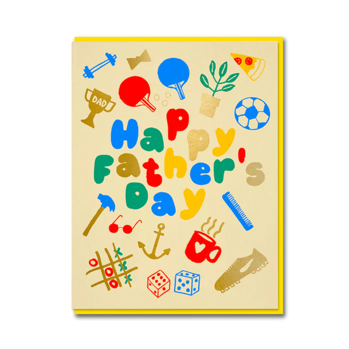 Emma Cooter Draws Happy Father's Day Card with Gold Foil