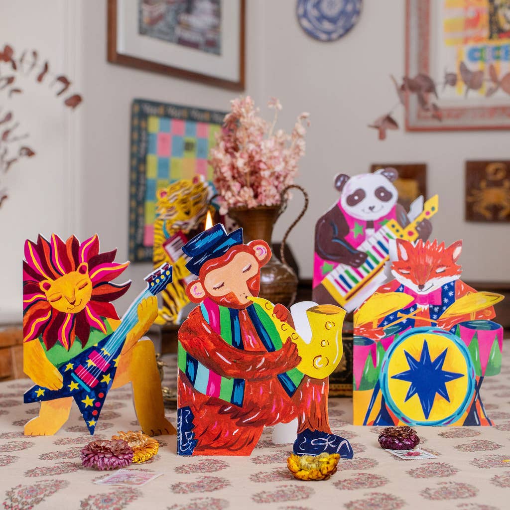 Detail of the rocking lion illustration