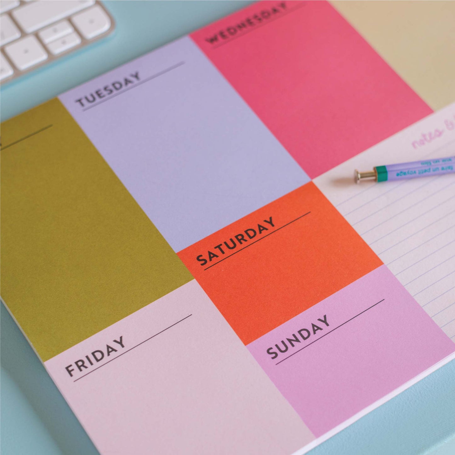 Sustainable stationery A4 weekly planner made in the UK
