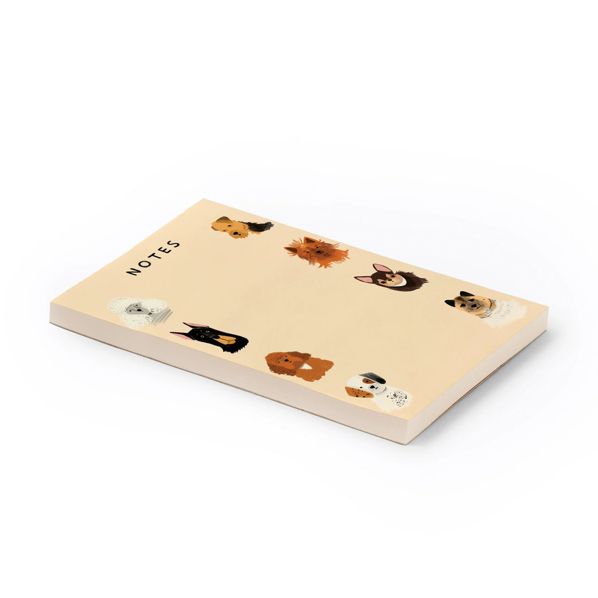Close-up of 100% recycled paper sheets on Doggy Notepad