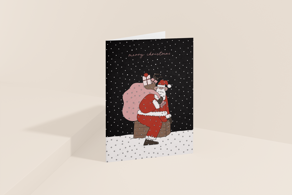 Sustainably sourced A6 Christmas card with kraft envelope