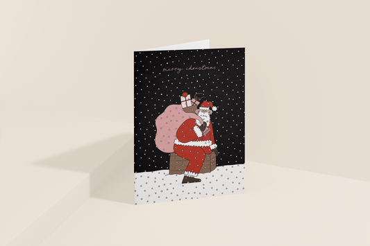 Sustainably sourced A6 Christmas card with kraft envelope
