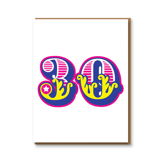 Big Top Vintage Style Age 30 Card