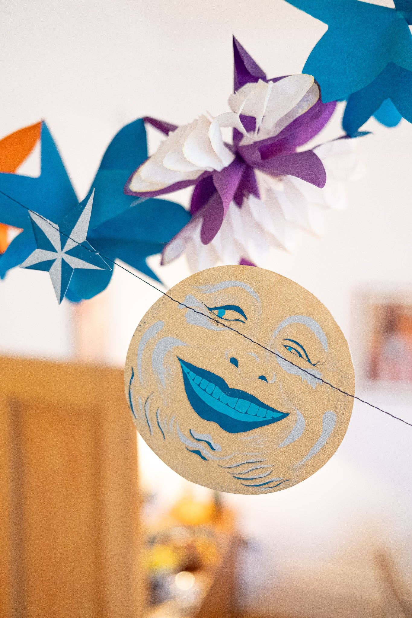 Handmade ethical paper garland decoration
