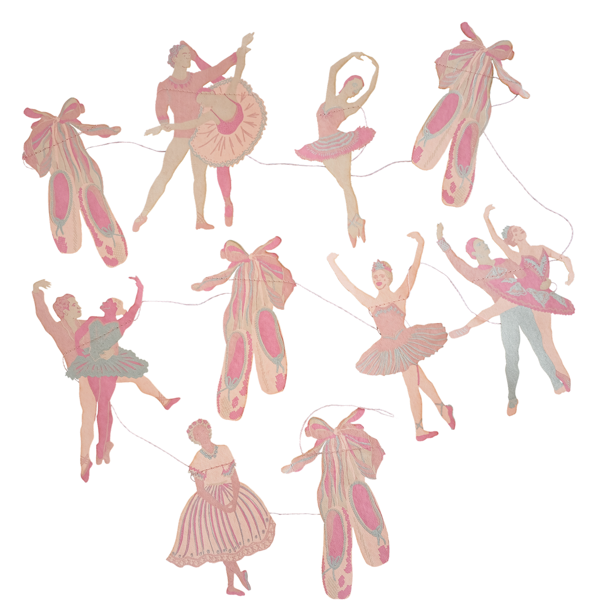 Full view of three metre Royal Ballet sewn decorative garland