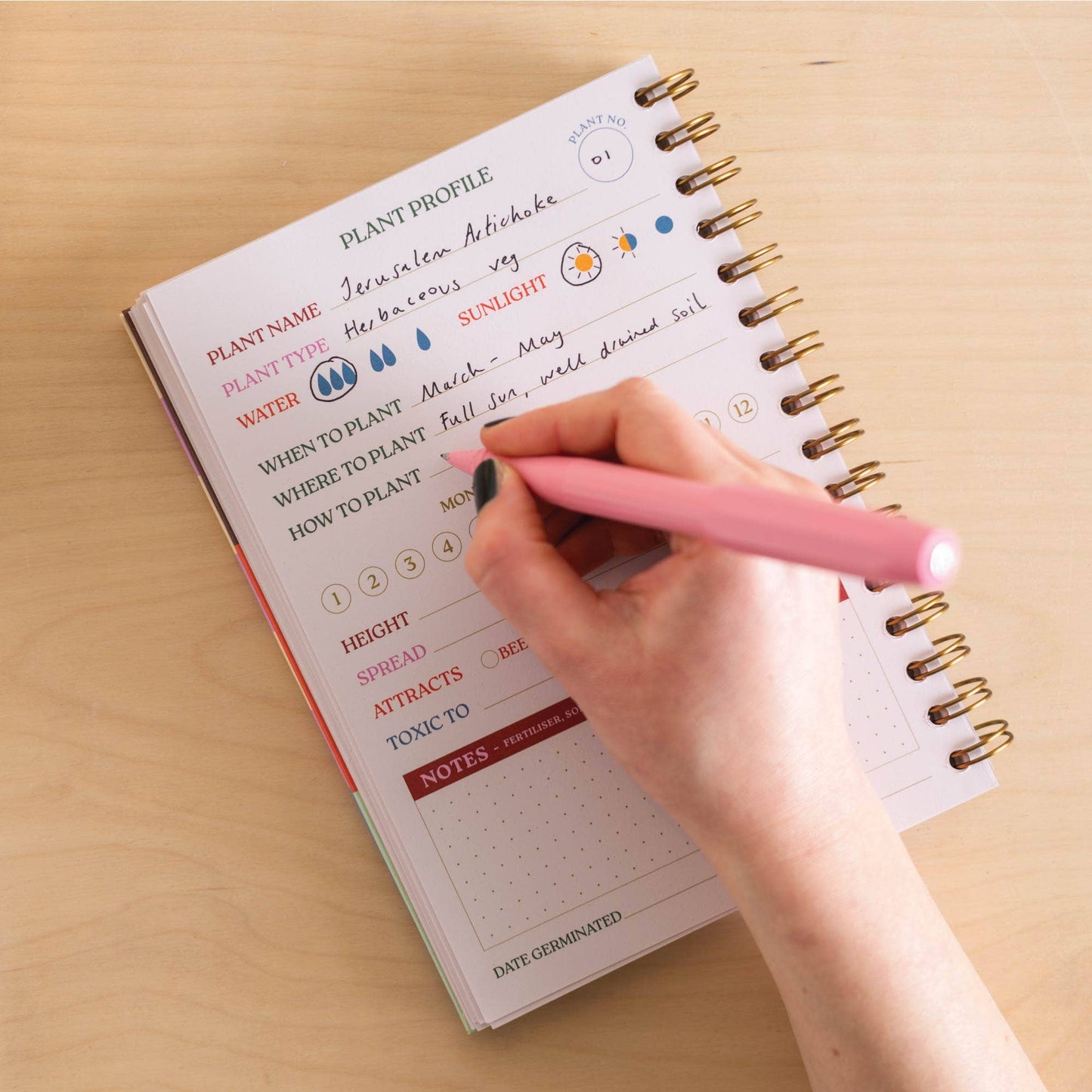 Open A5 In Bloom Gardeners Journal showing 'Year Reflection' page