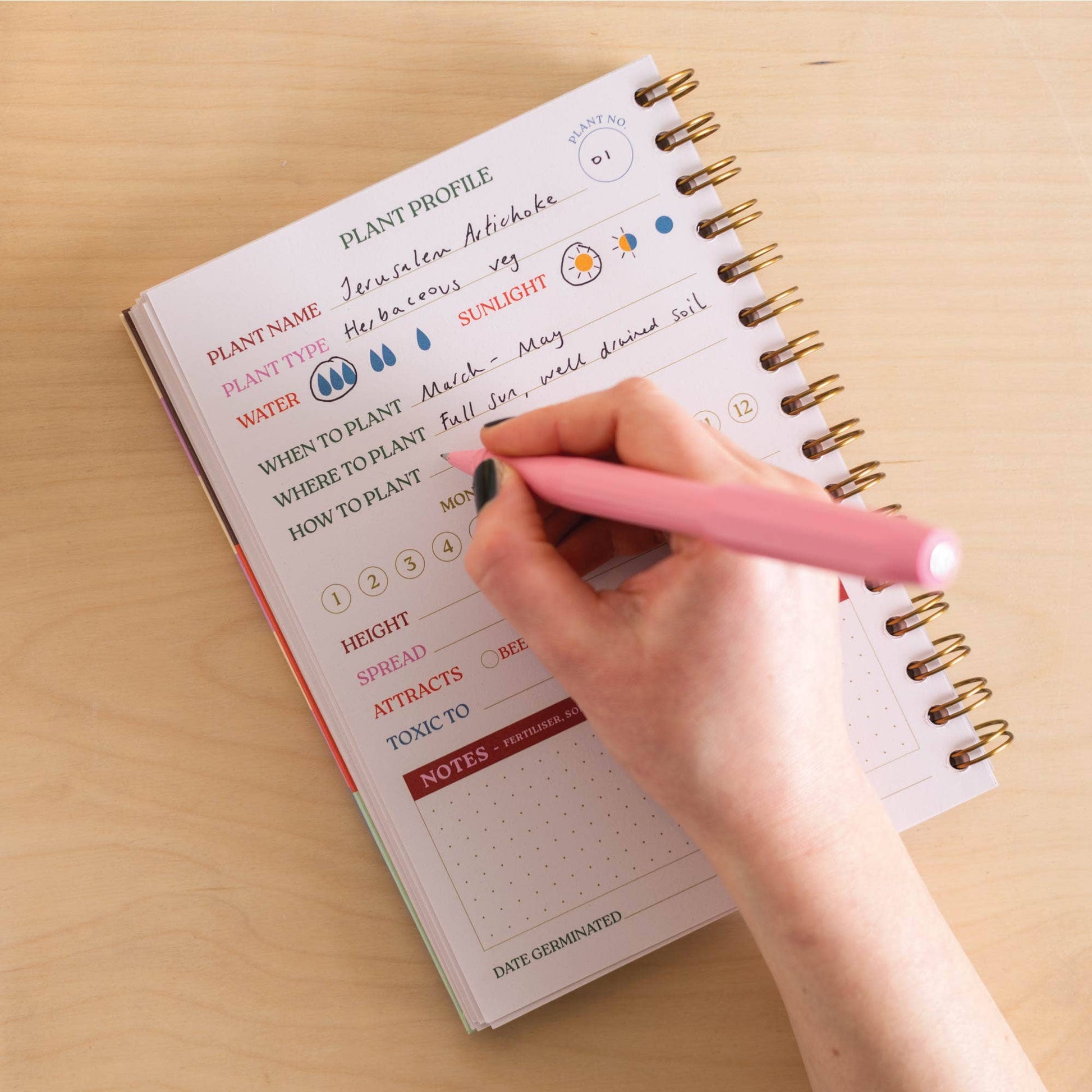 Open A5 In Bloom Gardeners Journal showing 'Year Reflection' page