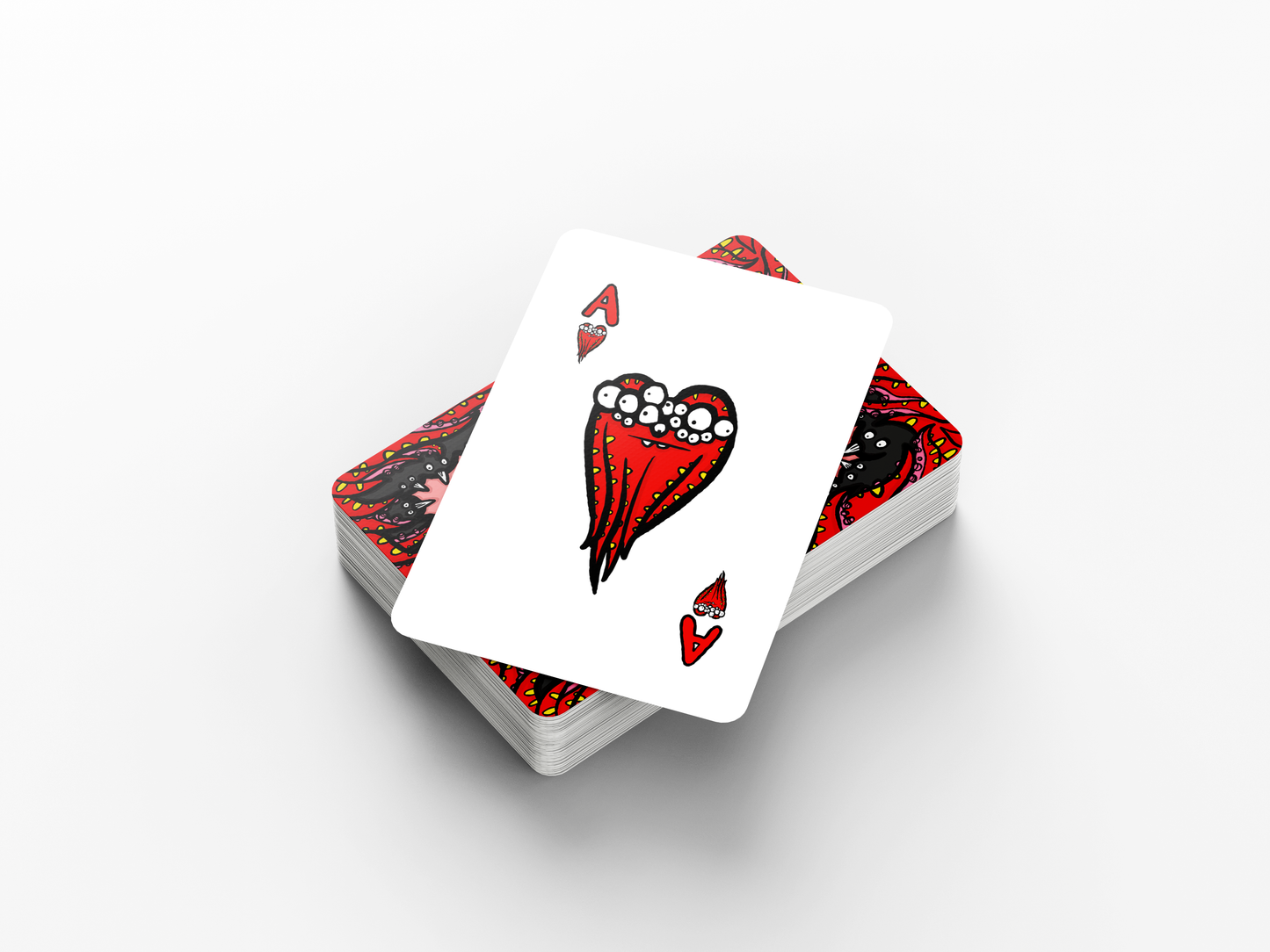 Full set of 54 monster themed playing cards