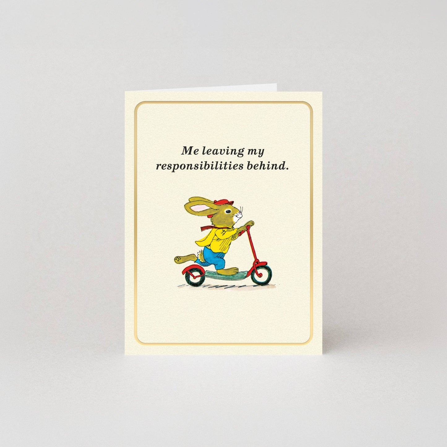Richard Scarry Gold Foil Mini Card - Responsibilities