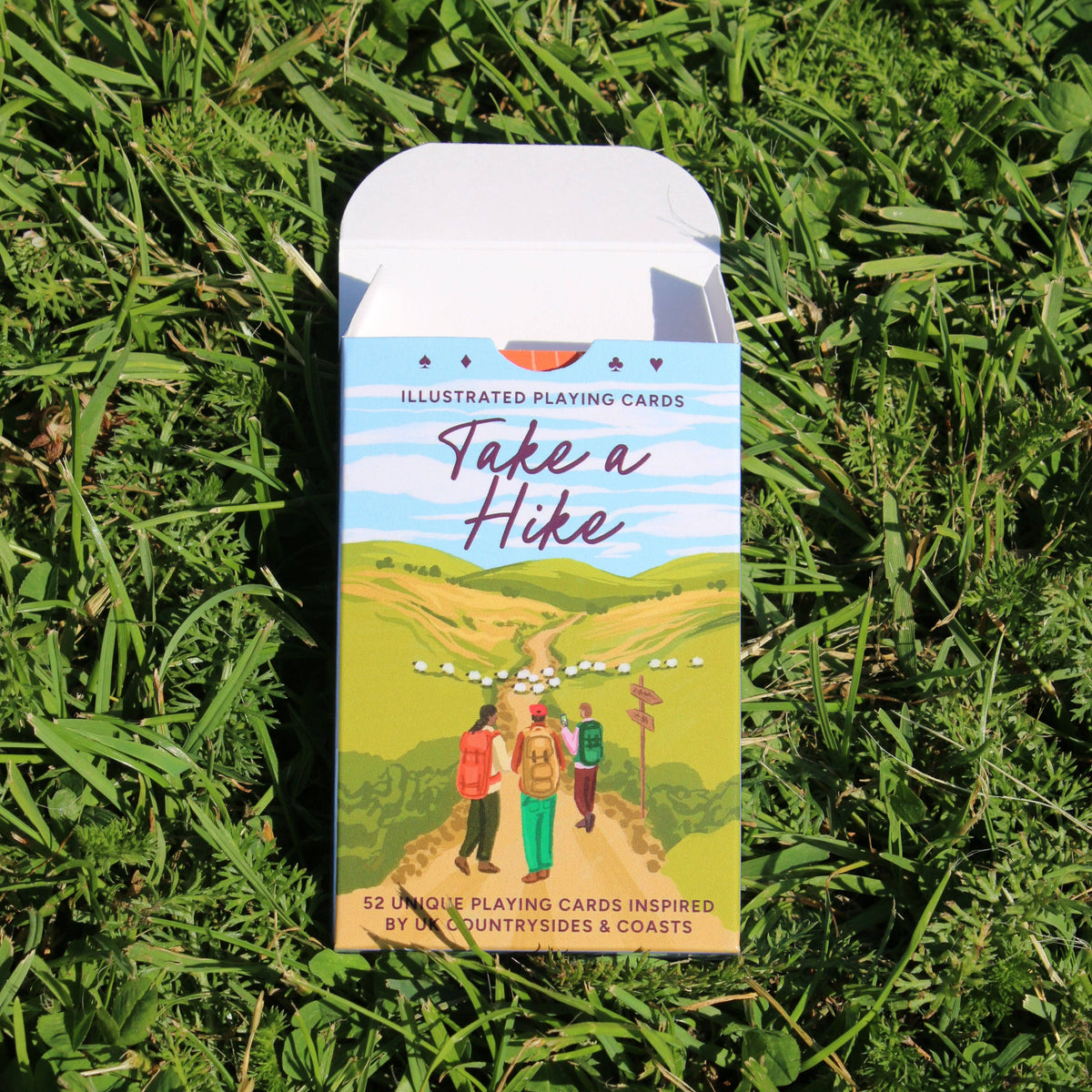 Take a Hike cards in hand showing premium quality