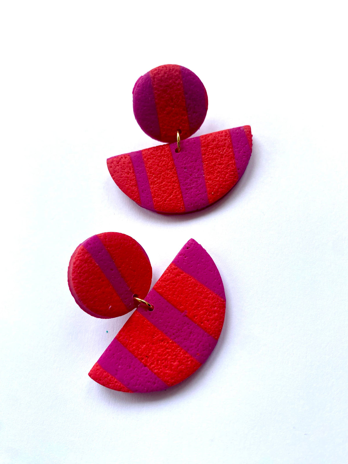 Bronte Medium Stack multicoloured polymer clay earrings