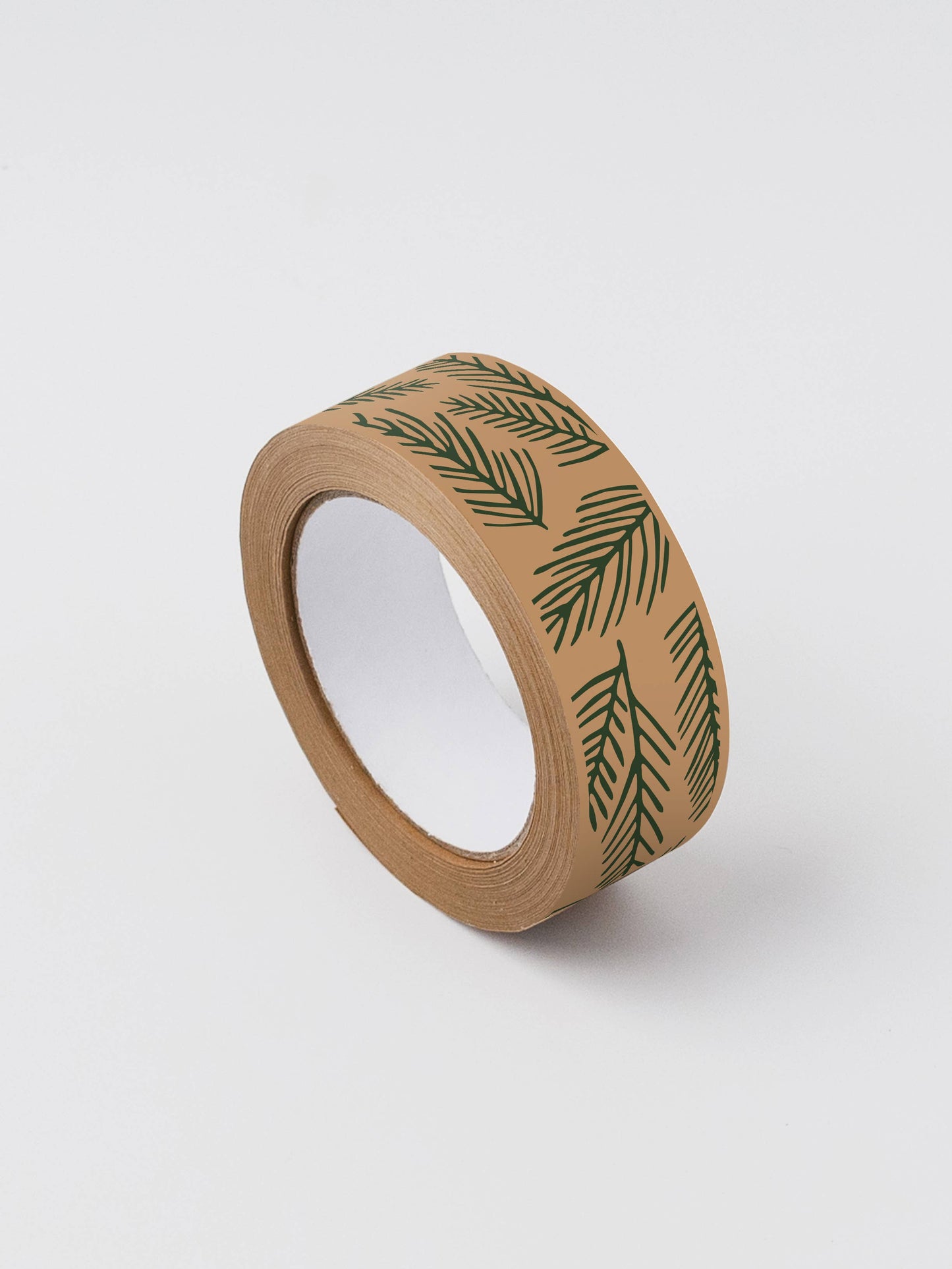 Roll of Eco Pine Needles Paper Tape, 36mm x 50m, Sustainable Packaging
