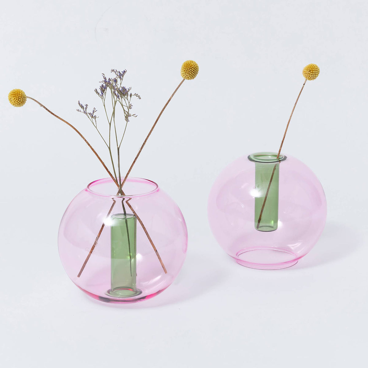 Medium bubble glass vase collection