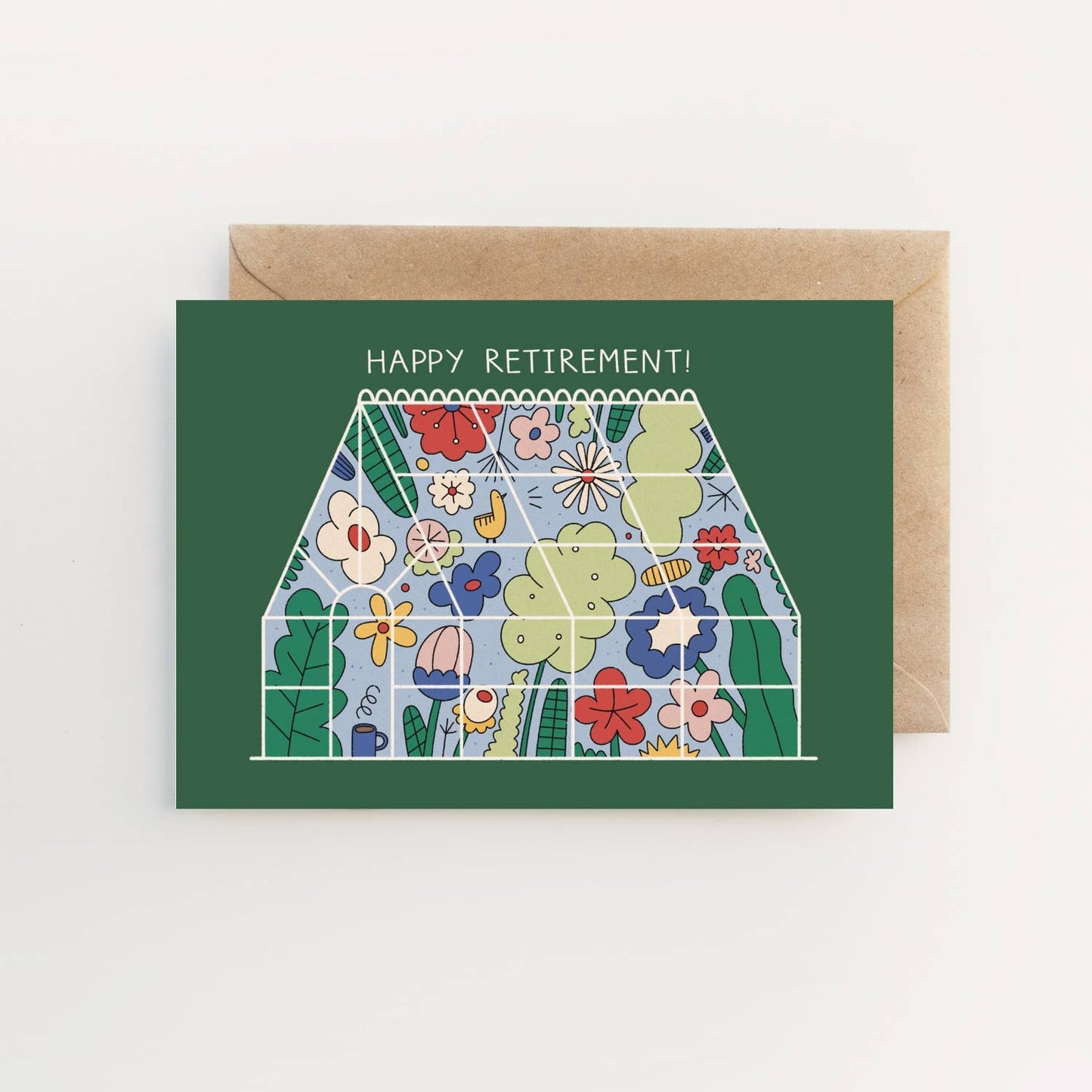 Happy Retirement Greetings Card by Hollie Fuller