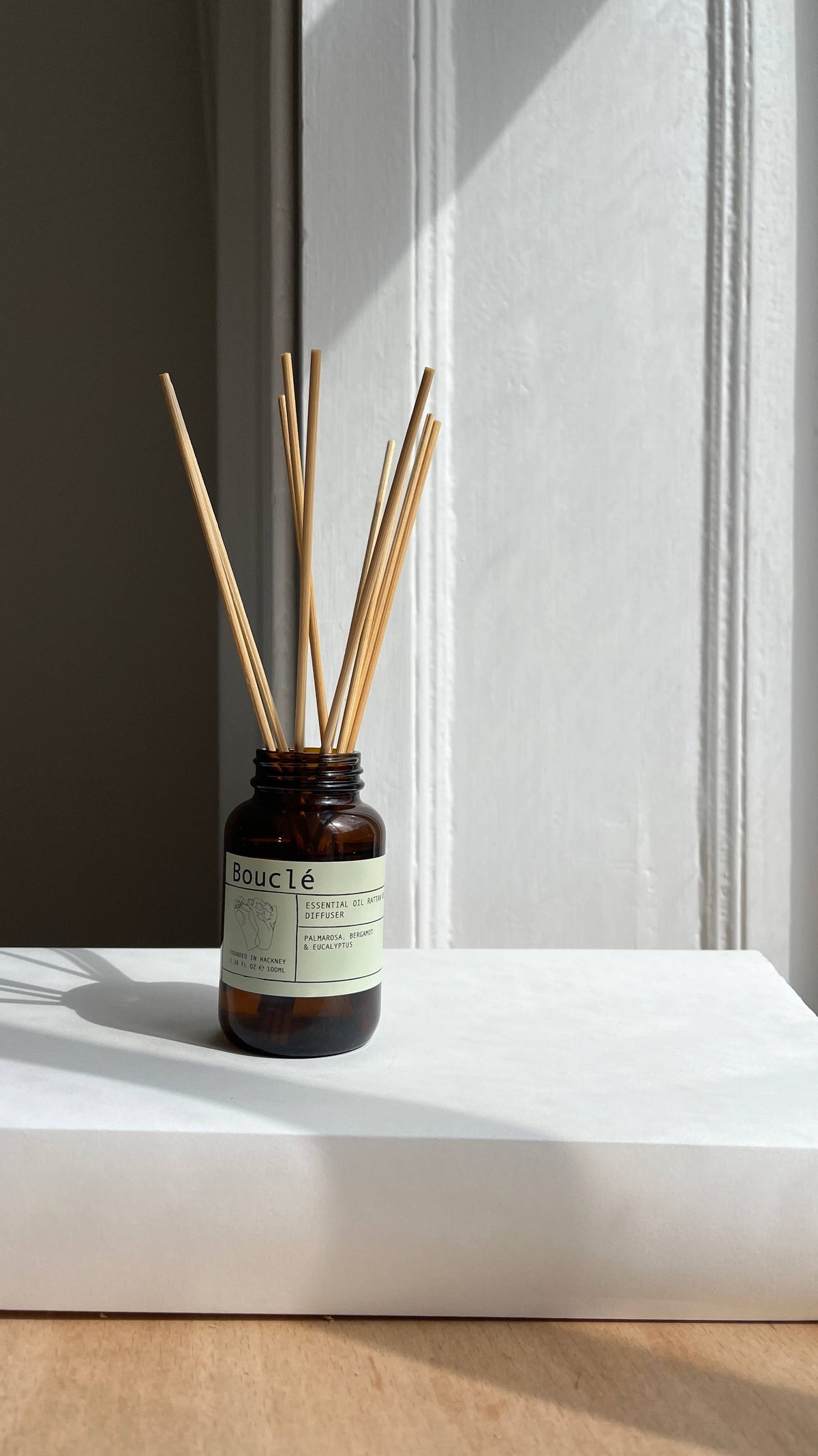 Eco-friendly botanical reed diffuser in sustainable packaging