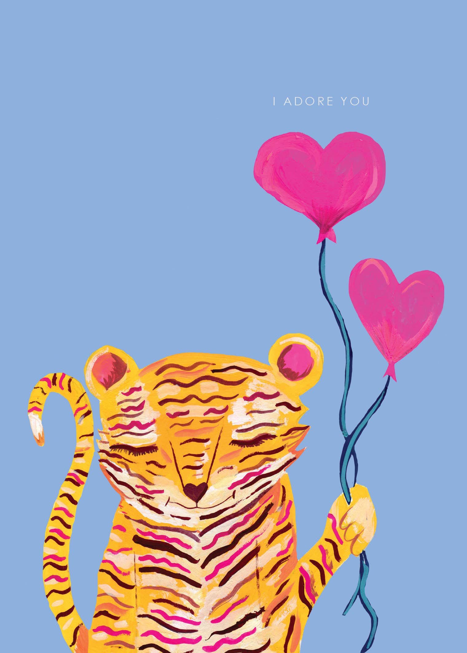 Recycled kraft envelope and tiger greeting card