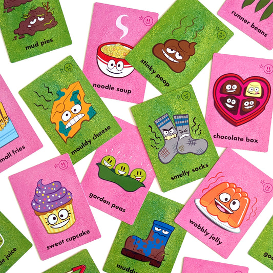 Yuck or Yum? rhyming card game box by Small Fries