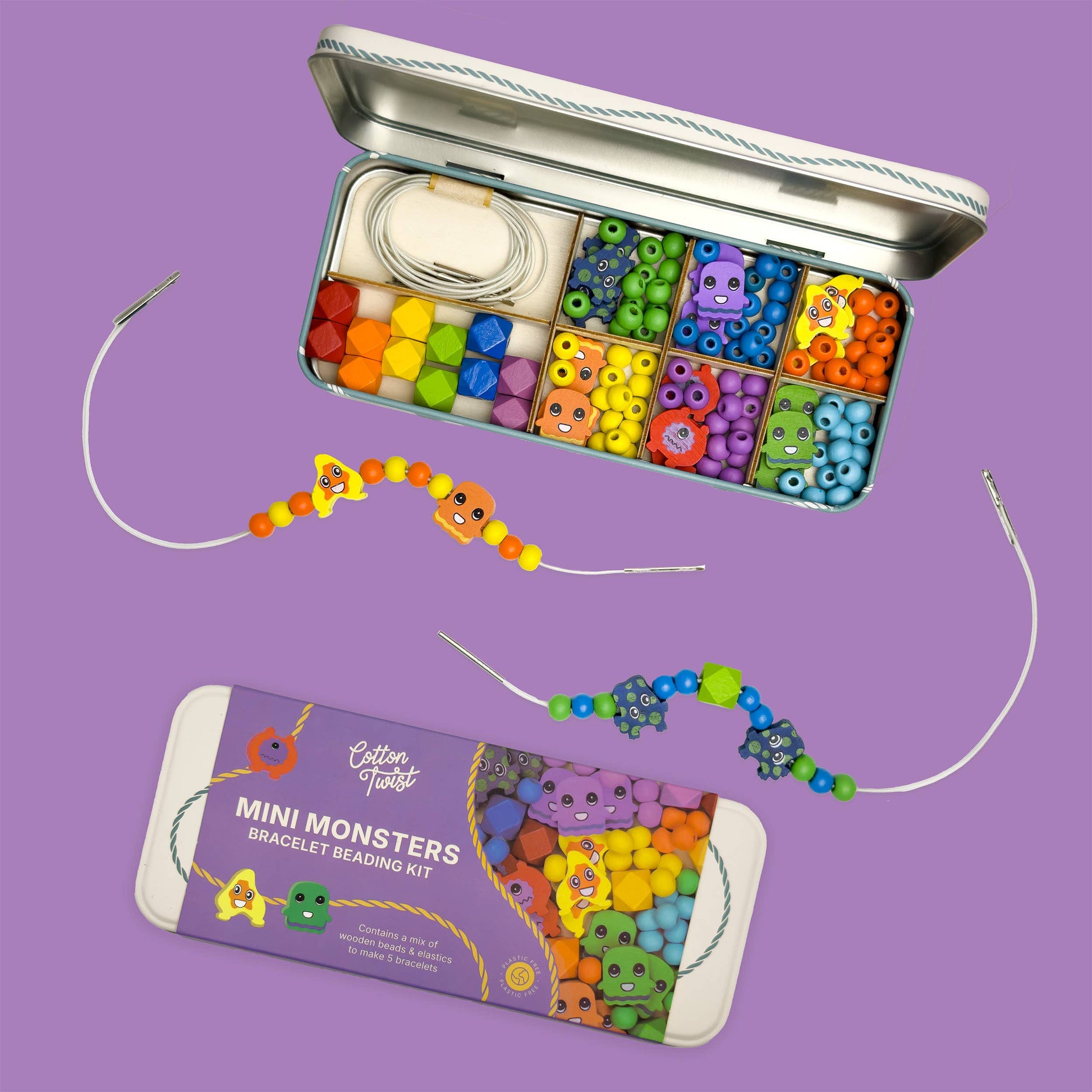 Mini Monsters Bracelet Beading Kit packaging