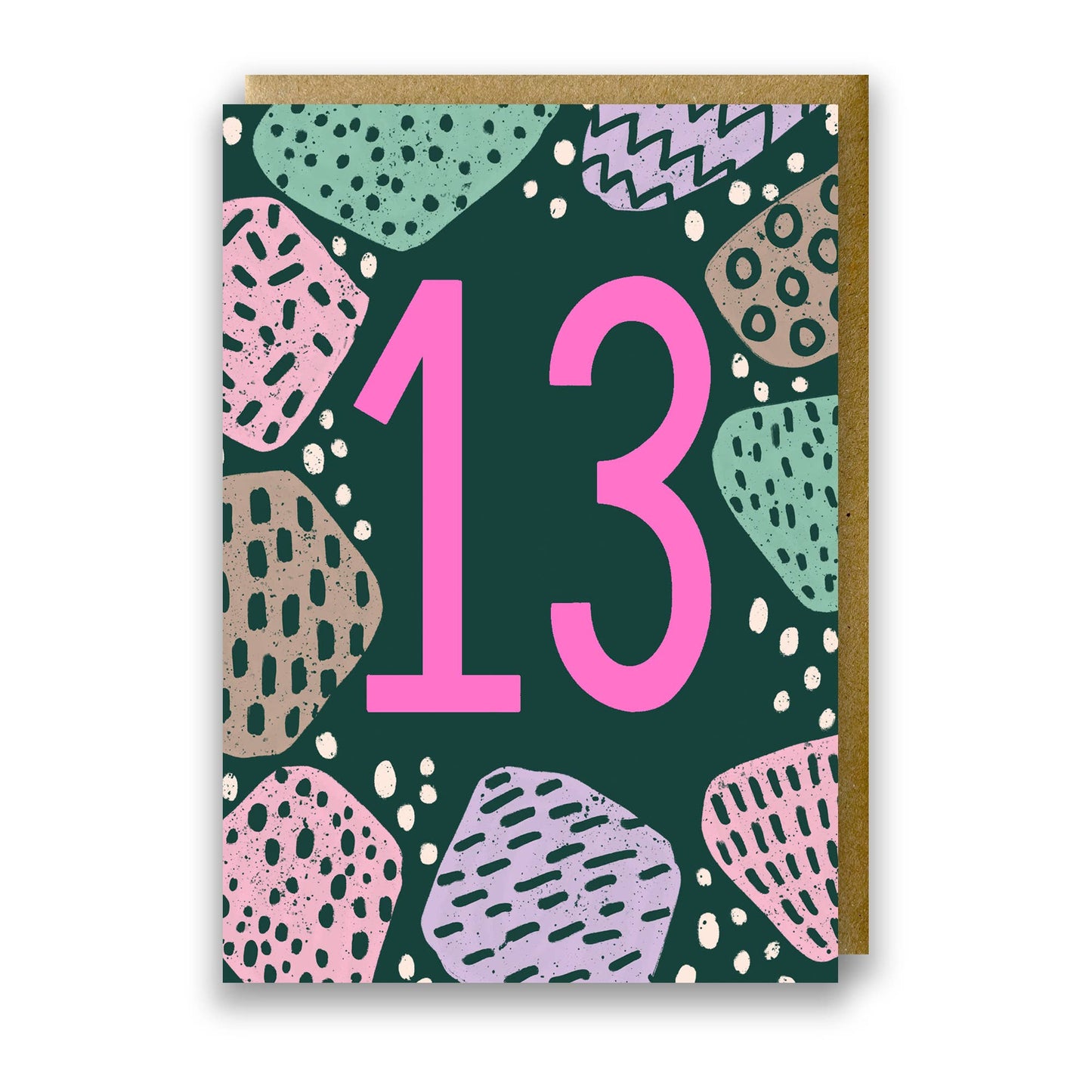 Teen Neon Age 13 Birthday Card