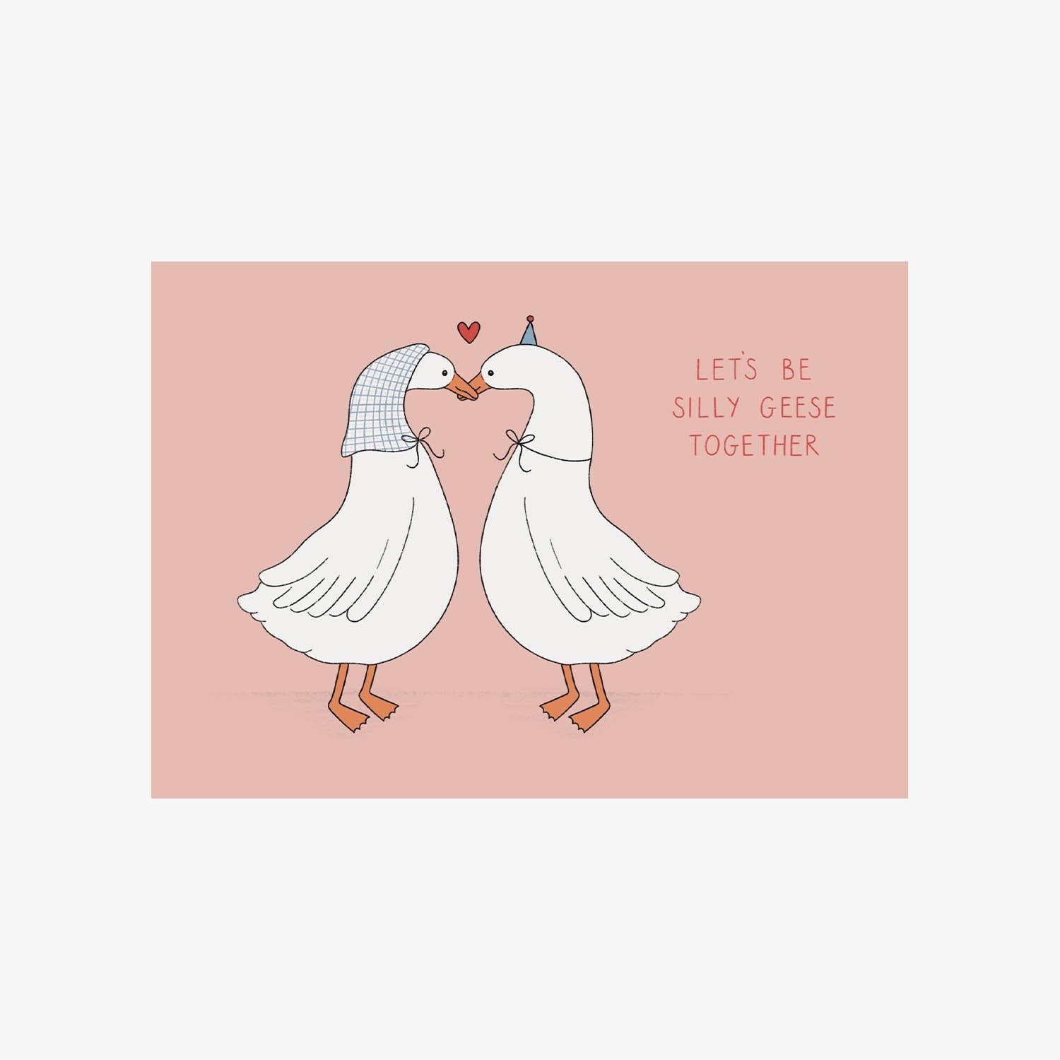 Eco-friendly Silly Geese Card with Kraft Envelope