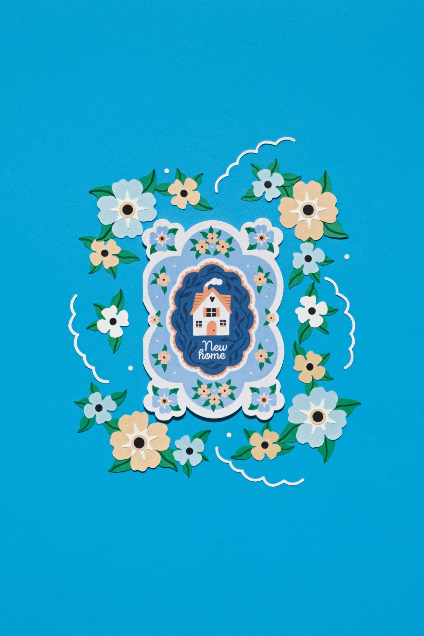 Illustrated Wedding Card Back View
