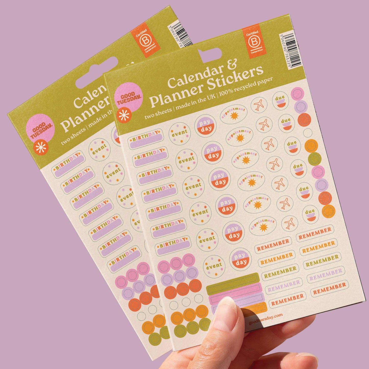 Planner & Calendar Stickers | Recycled Paper Stickers