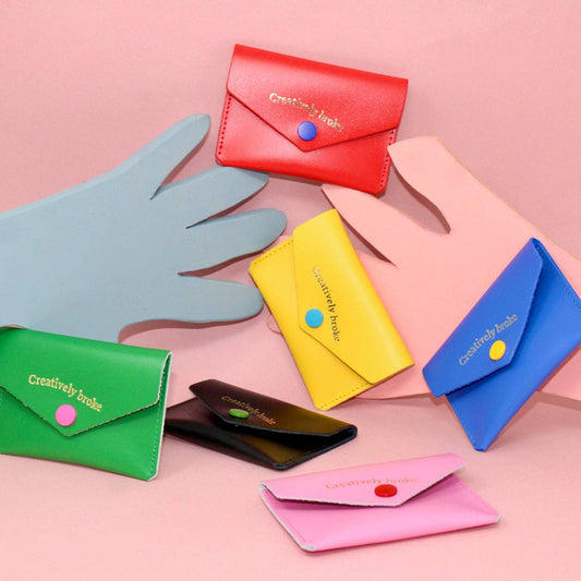 Creatively Broke Leather Purse in Red