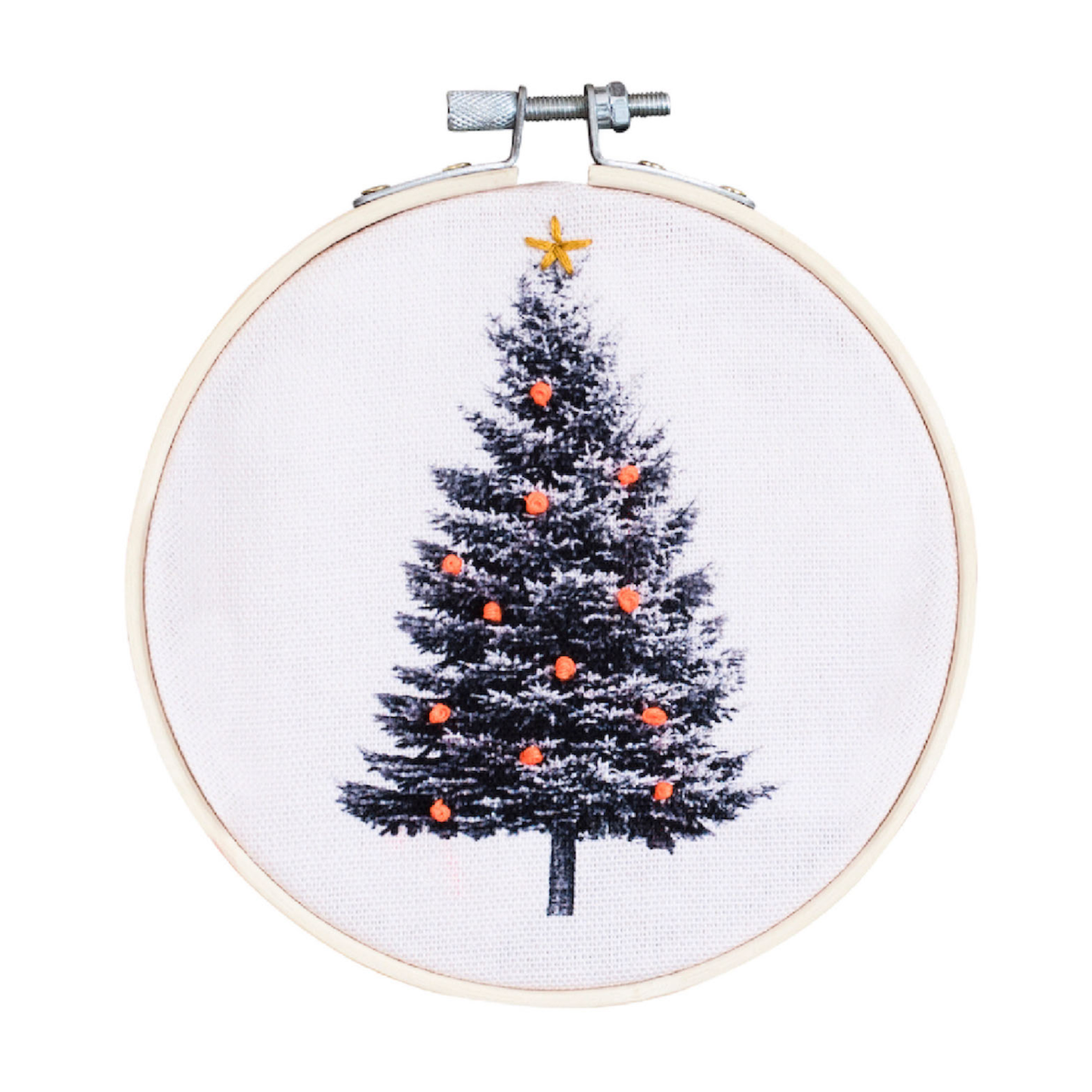 Blue Christmas Tree Embroidery DIY Kit