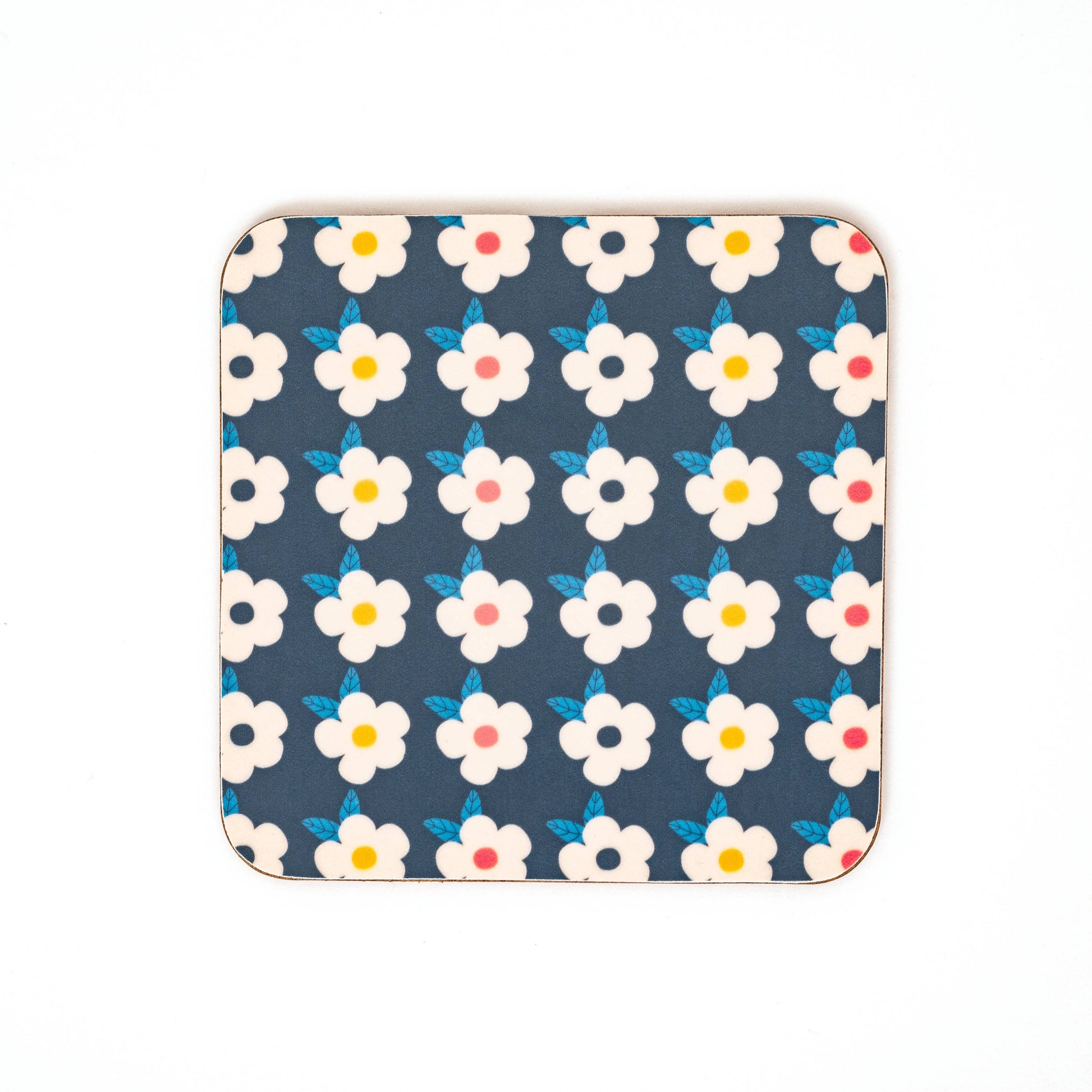 Mixed Set of Four Retro Floral Coasters