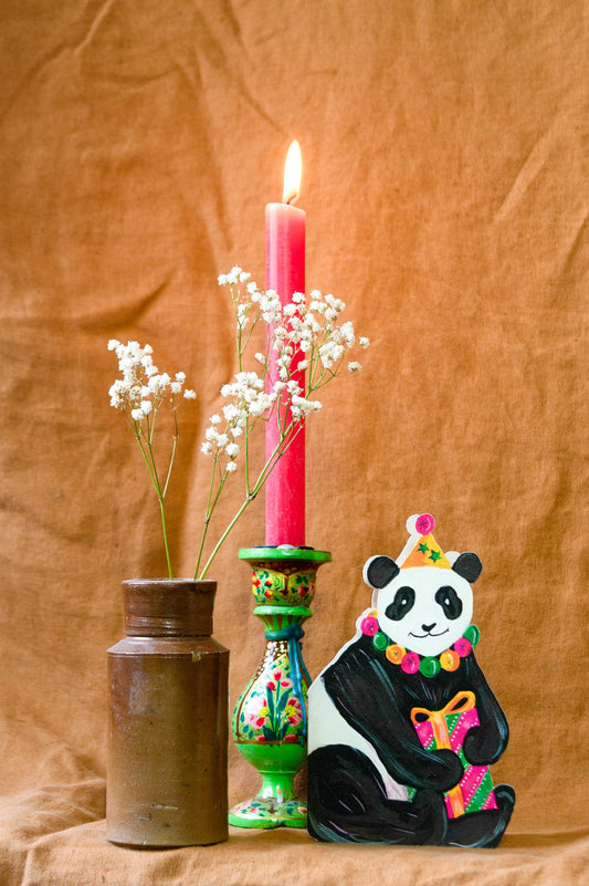 Party Panda Card with Green Envelope