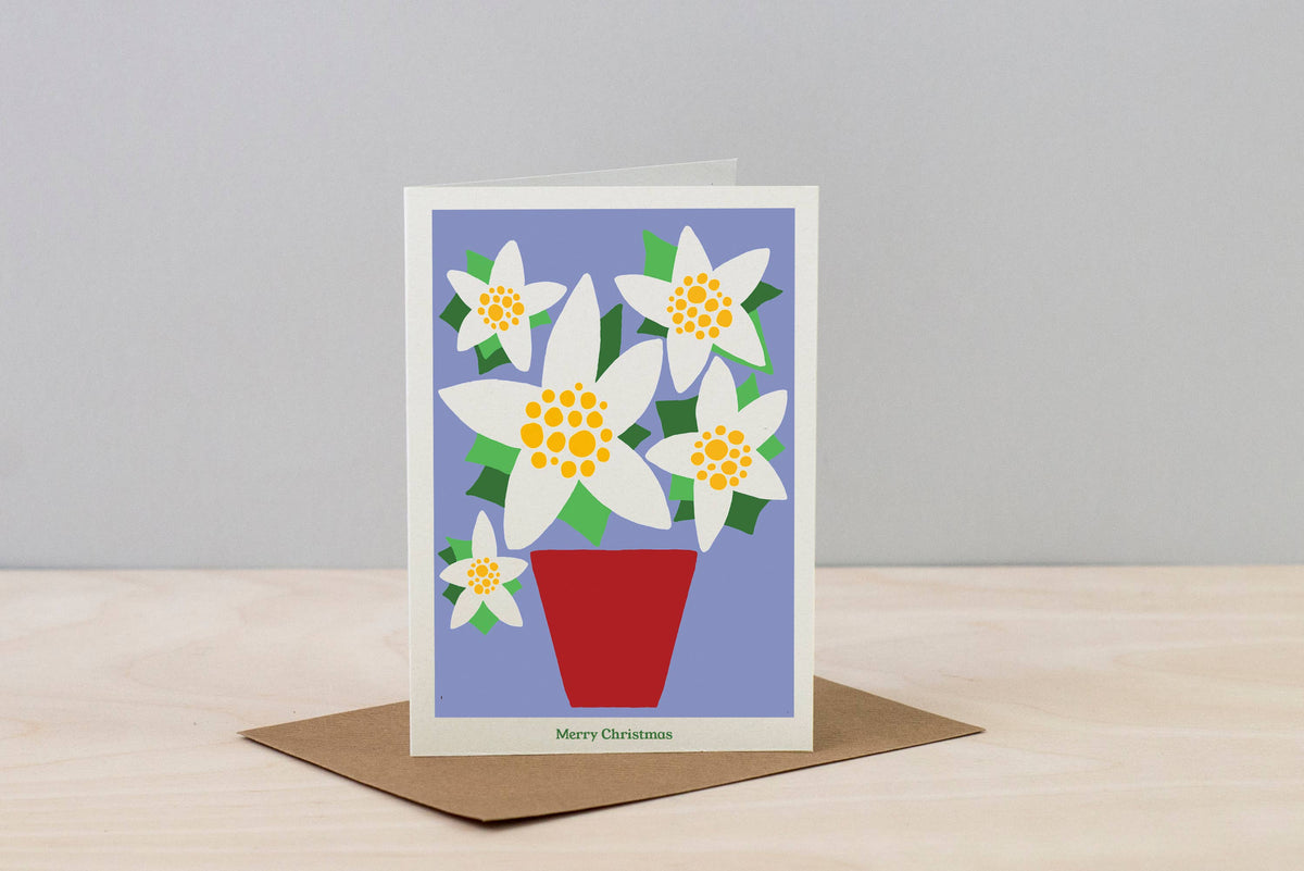 A6 Christmas plant card featuring a festive ivy design
