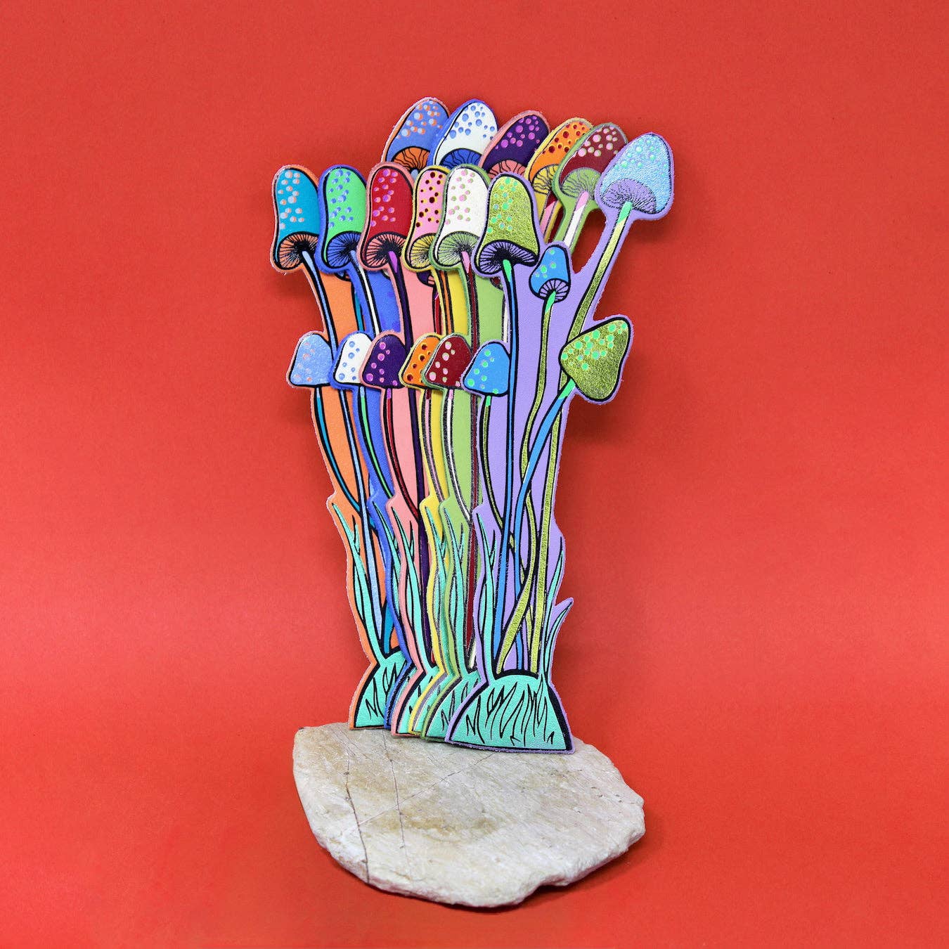 Eco-friendly mushroom bookmark made in the UK