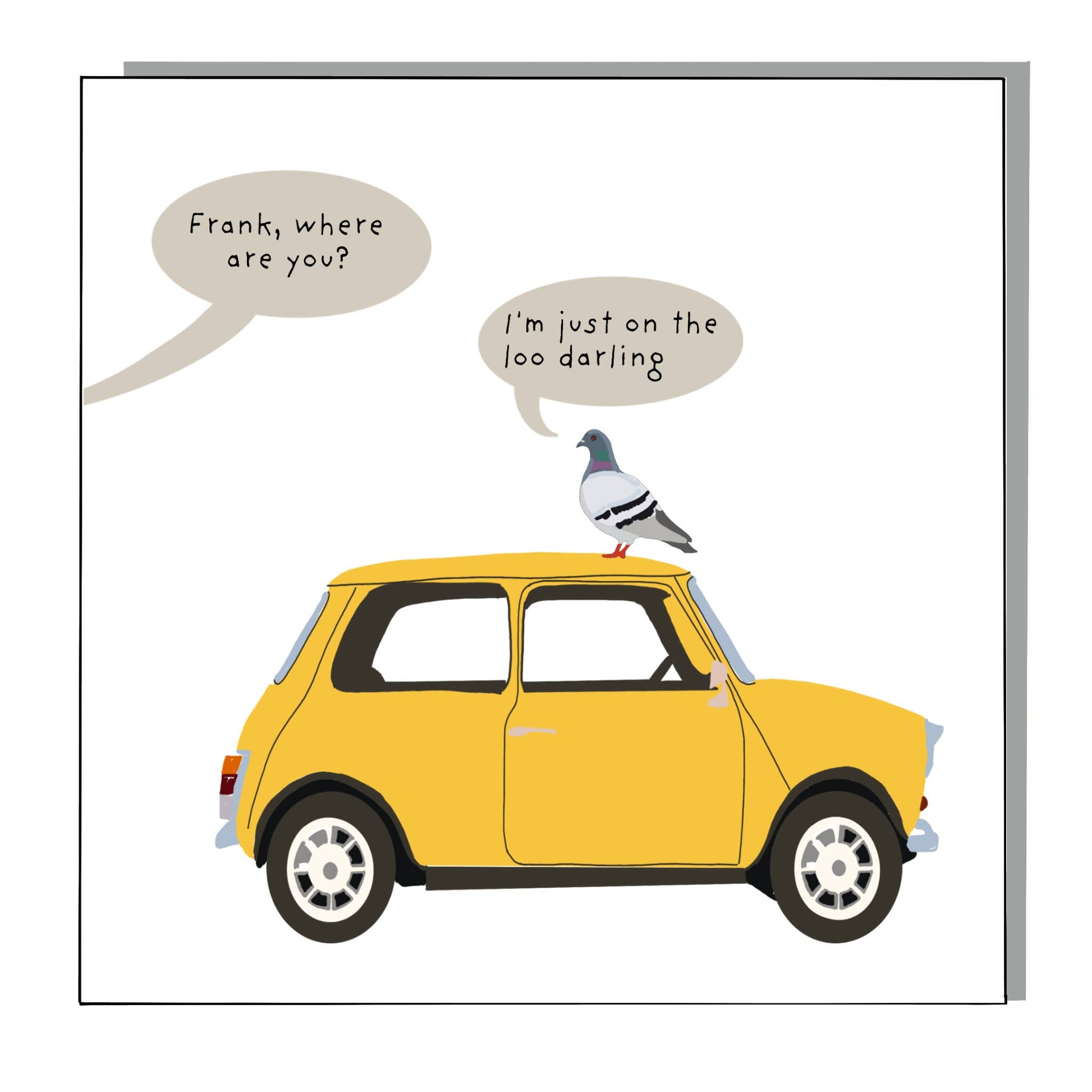 On the Loo funny greeting card with recycled eco envelope