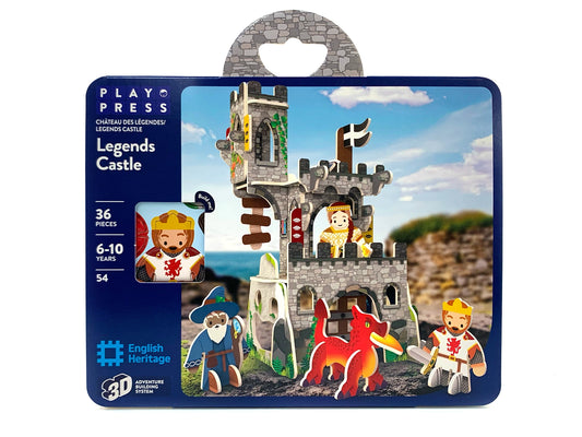 Play Press Legends Play Set, English Heritage Legends Castle, FSC® certified playboard, 36 pieces, ages 6+.