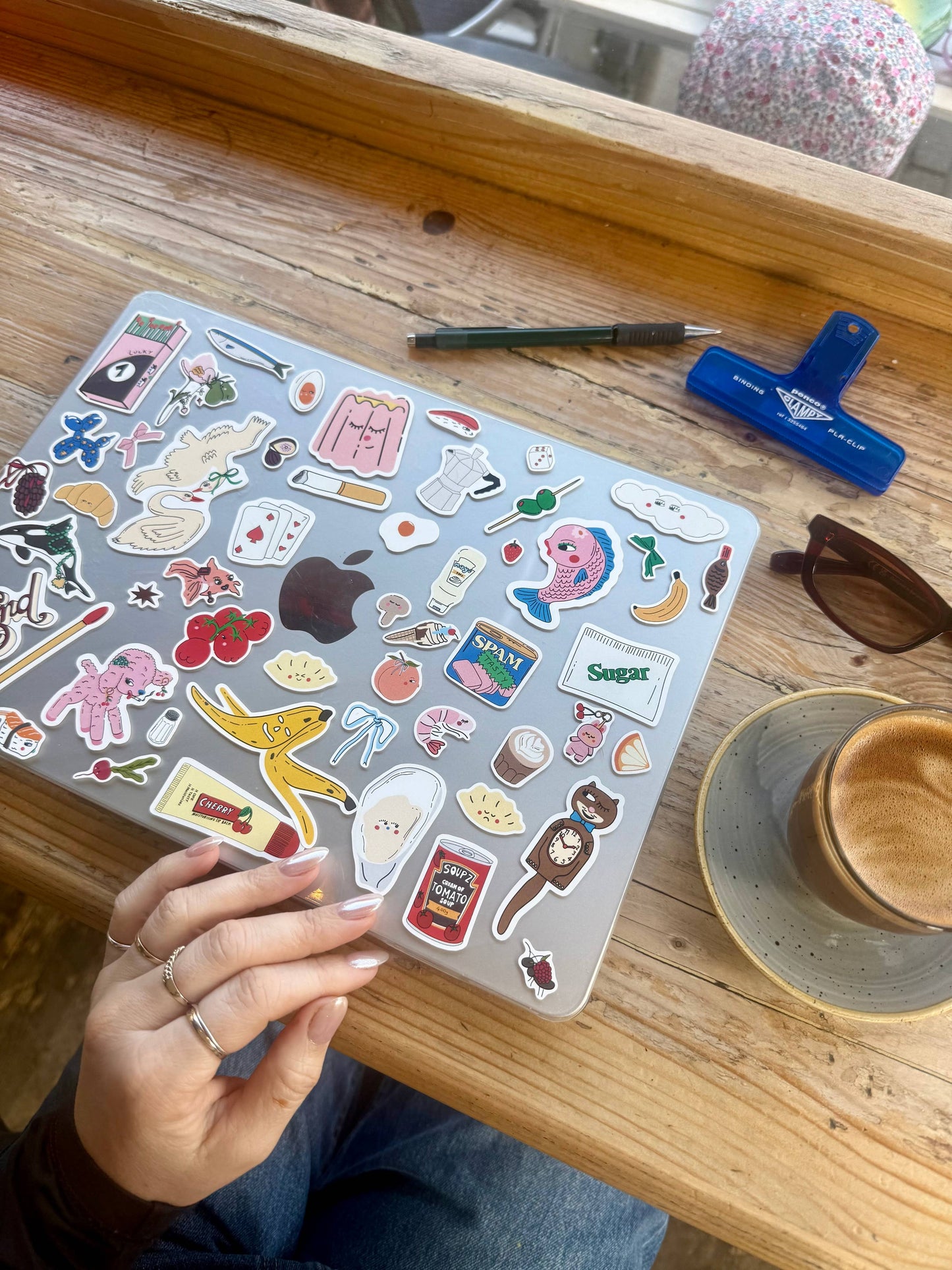 A5 sticker sheet; soiree party design, journal stickers