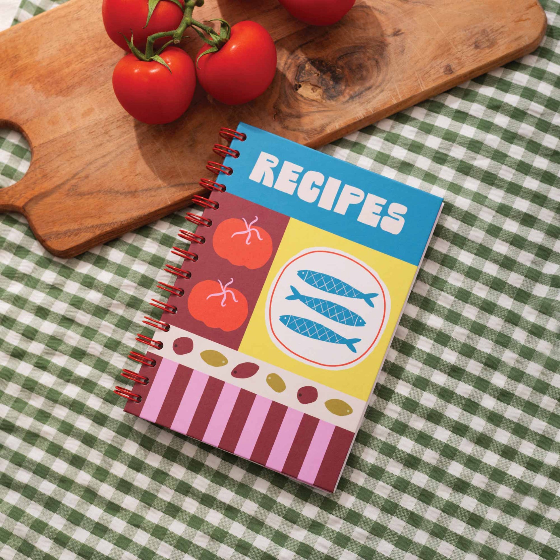 Dolce Vita A5 Hardback Recipe Journal with colourful Italian illustration