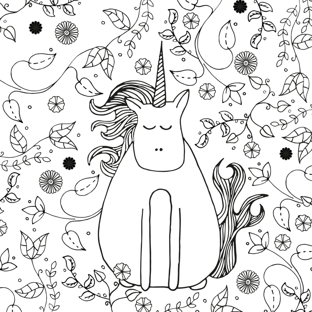 Unicorn Colouring Book