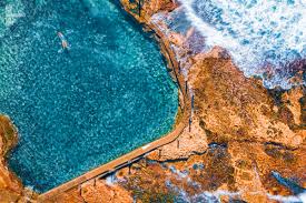 Photo of Australia's coastline which is inspiration for the colours of the earrings.
