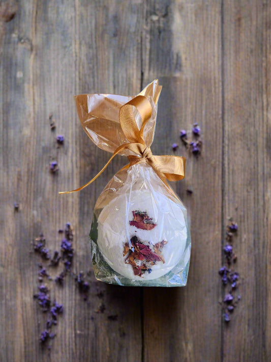 Lavender Bath Bomb with Rose Petals