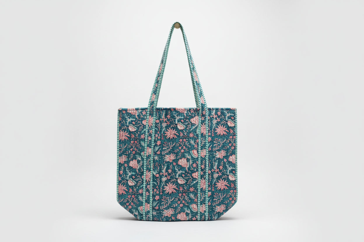 Floral patterned cotton bag from UK brand Constance & Denny