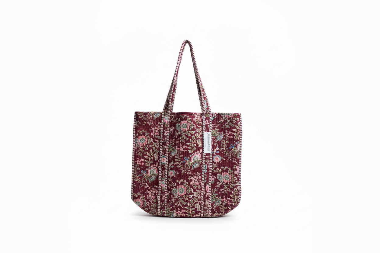 Floral patterned cotton bag from UK brand Constance & Denny