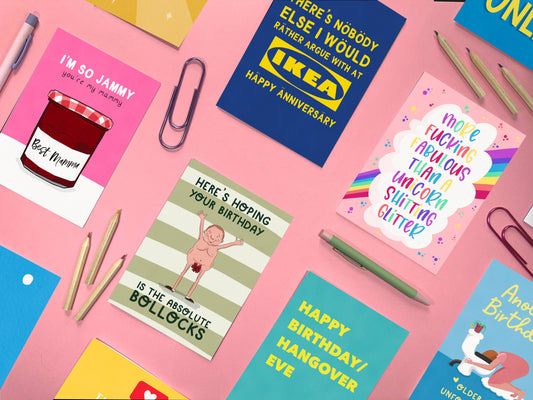 Back of Running With Scissors Valentine's card showing barcode